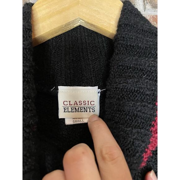 Vintage Classic Elements Turtleneck Women's Size Small Snowflake Knit Cozy 90s - Picture 4 of 6